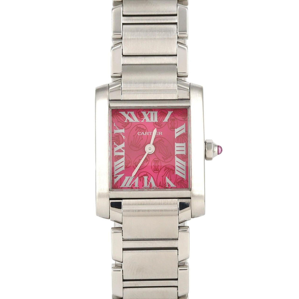 Pre-Owned Cartier Tank Fran?aise Small Watch 2006'Xmas Limited W51030Q3 Stainless Steel Quartz