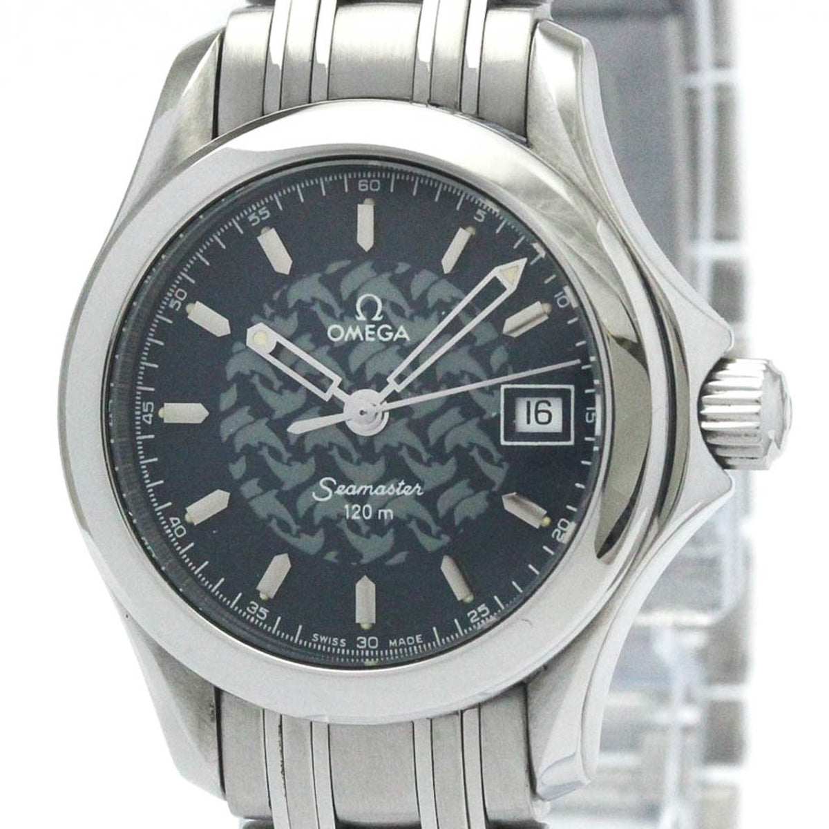 Gebrauchte polierte OMEGA Seamaster Jacques Mayol LTD Edition Damenuhr 2580.80 BF570004 