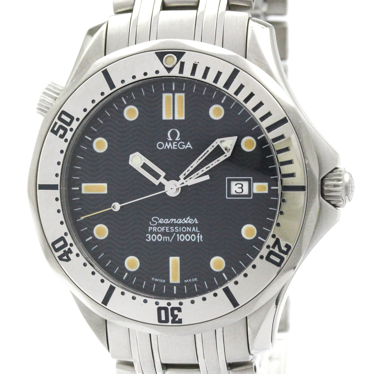 Pre-Owned OMEGA Seamaster Professional 300M Quartz Mens Watch 2542.80 Polished