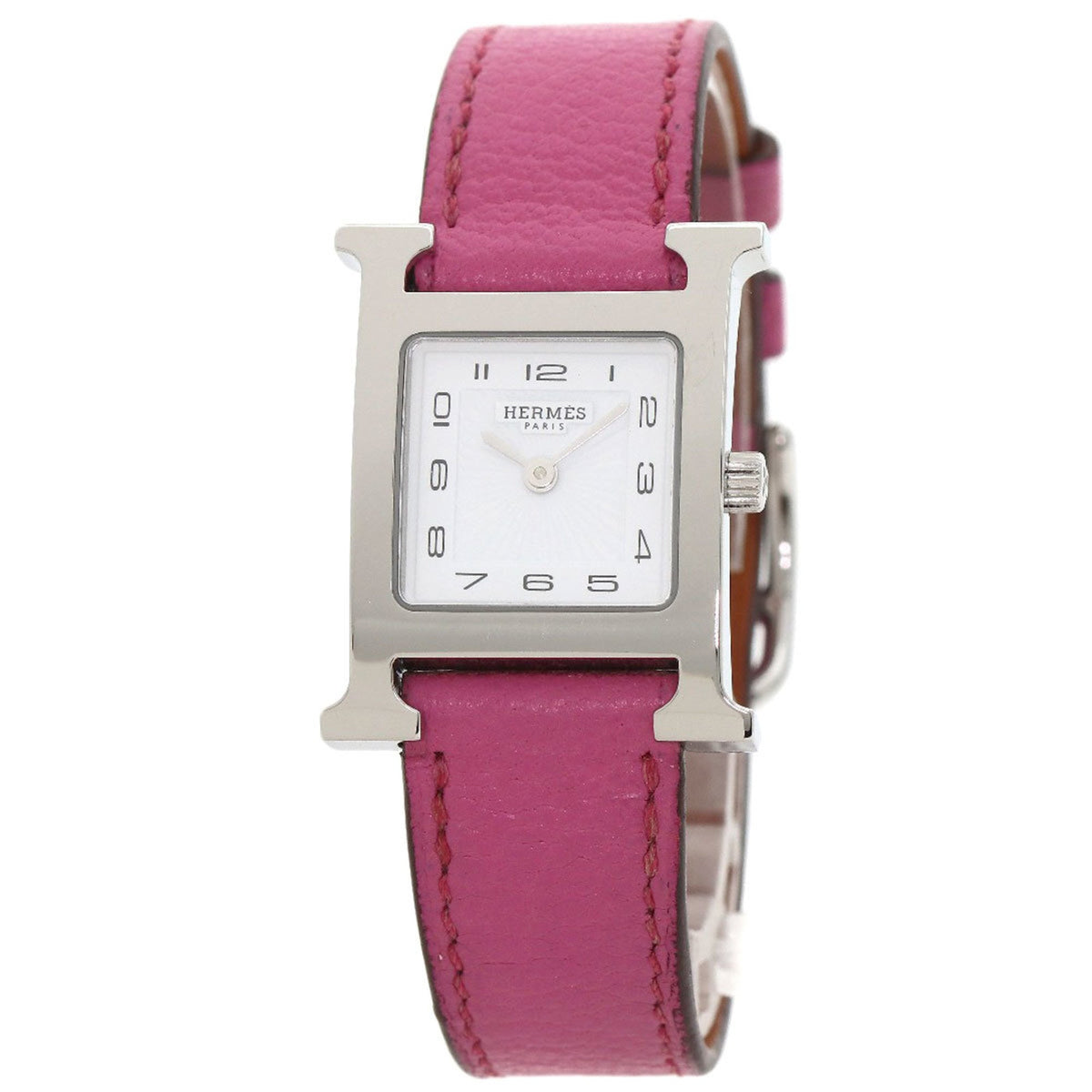 Gebrauchte Hermes HH1.210 H Uhr Edelstahl Leder Damen HERMES 