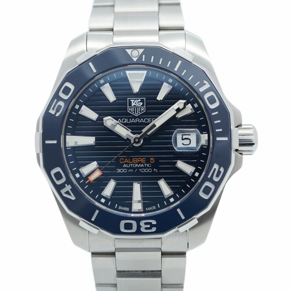 Pre-Owned TAG Heuer Aquaracer WAY211C-1 Blue Dial Men's Watch
