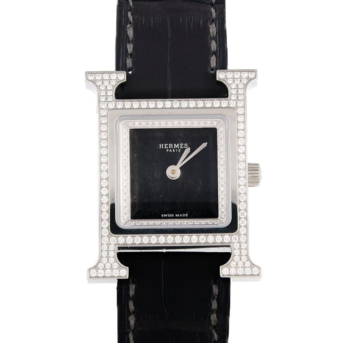 Gebrauchte Hermes H Watch D HH4.230 SS Armbanduhr Quarz 