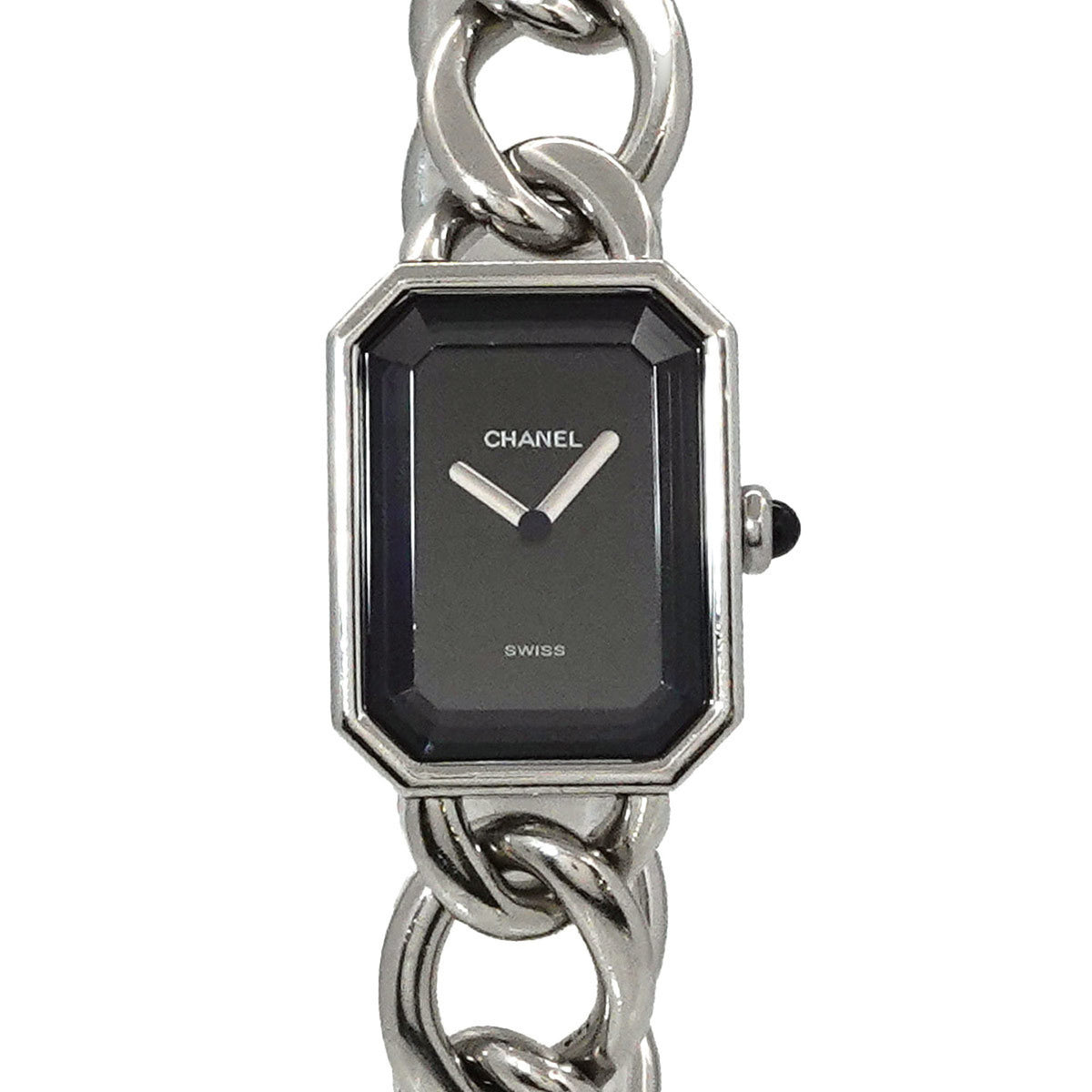 Gebrauchte CHANEL Premiere L Größe H0452 Damenuhr Schwarz Quarz 