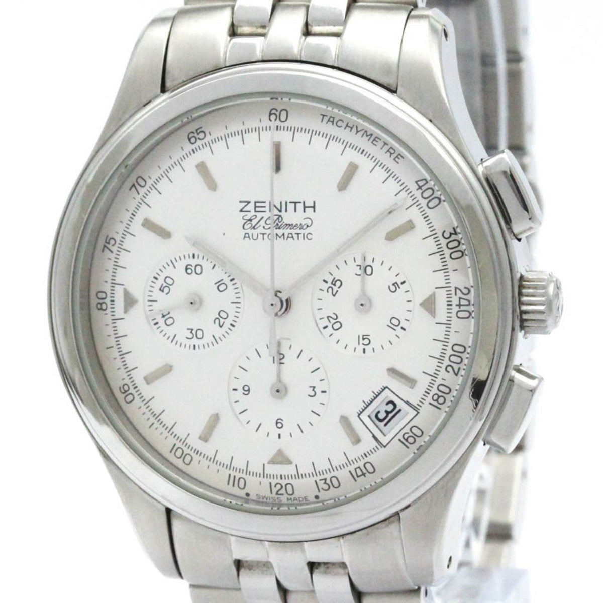 Gebrauchte polierte ZENITH Class El Primero Chronograph Stahluhr 02.0500.400 BF578782 