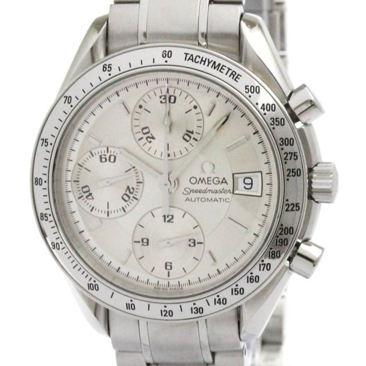 Pre-Owned OMEGA Speedmaster Date Steel Automatic Mens Watch 3513.30 Polished