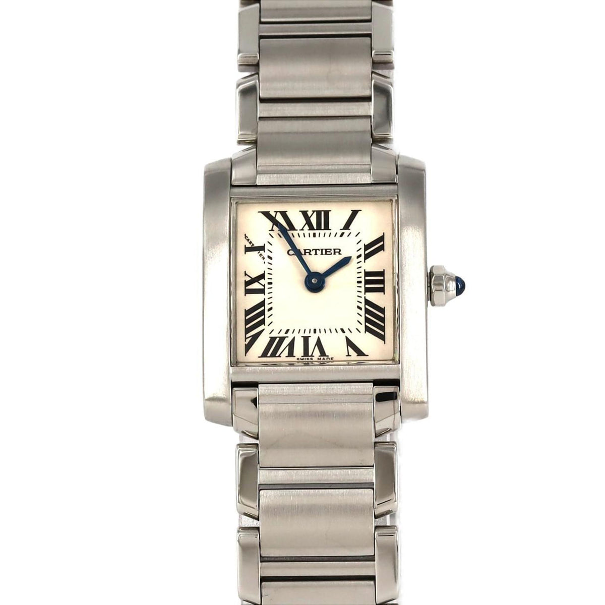 Gebrauchte Cartier Tank Francaise SM W51008Q3 SS Armbanduhr Quarz 