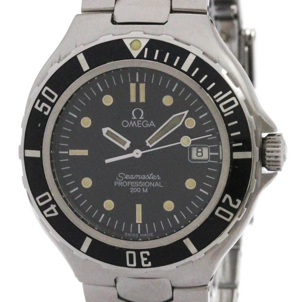 Pre-Owned OMEGA Seamaster Professional 200M Steel Quartz Mens Watch Polished