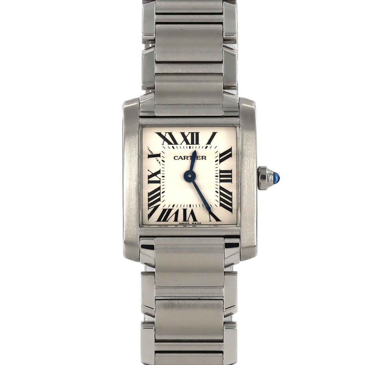 Gebrauchte Cartier Tank Francaise SM W51008Q3 SS Armbanduhr Quarz 