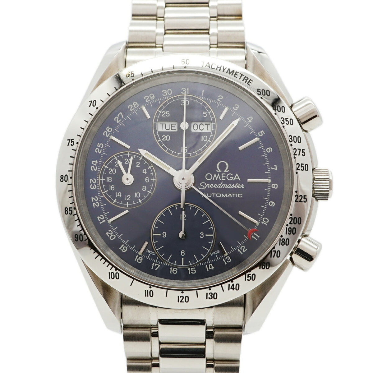 Pre-Owned Omega Speedmaster Triple Calendar 3521.80 Blue Dial Men's Watch