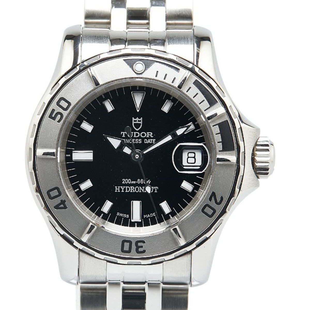 Gebrauchte Tudor Hydronaut Uhr 99090 Automatik Schwarzes Zifferblatt Edelstahl Damen TUDOR 