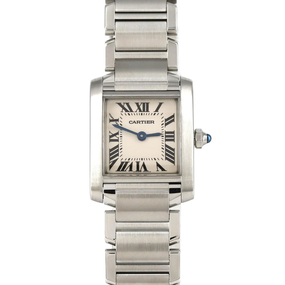 Pre-Owned Cartier Tank Fran?aise SM W51008Q3 Stainless Steel Quartz Watch
