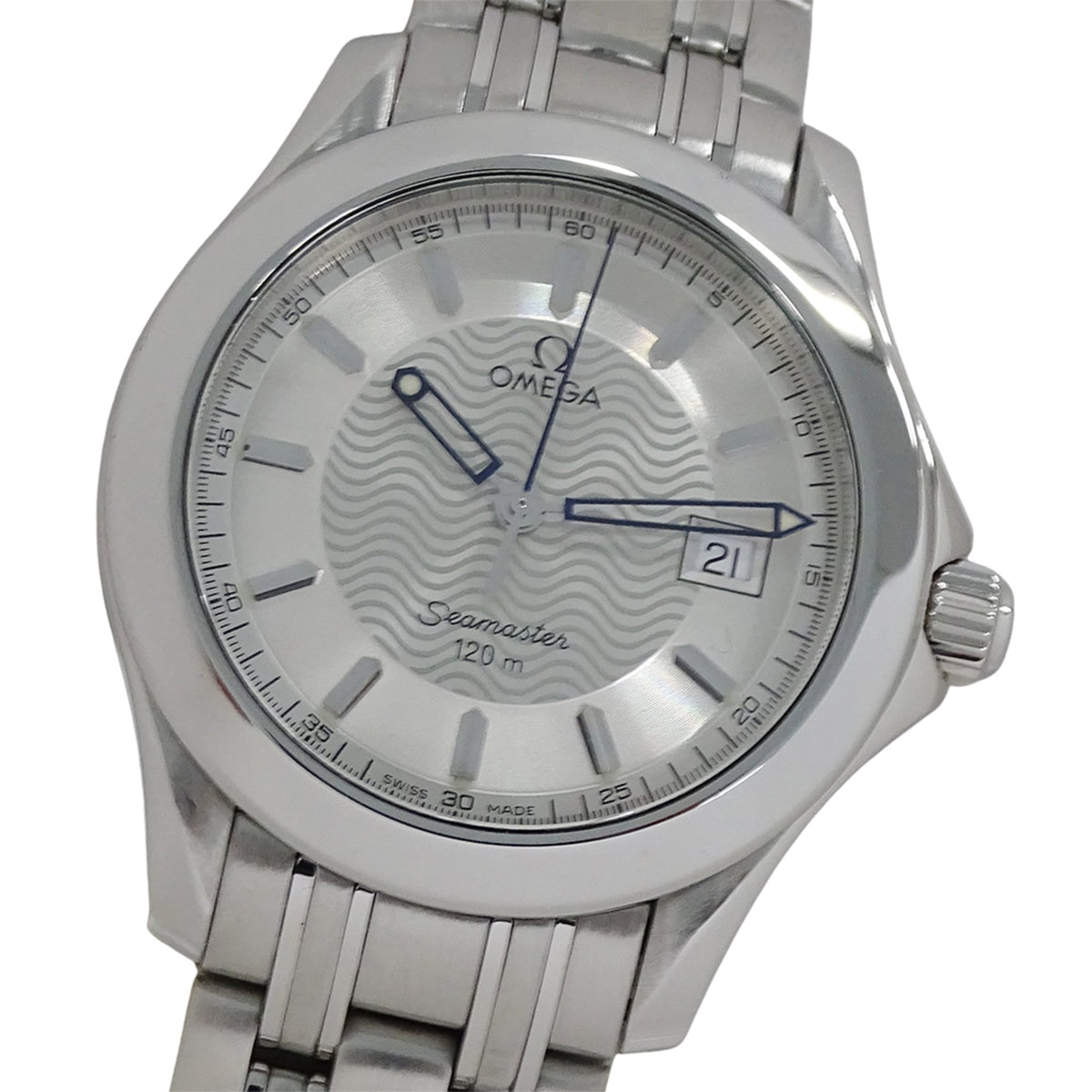 Pre-Owned OMEGA Seamaster 2511.31 Men's Watch, 120m, Date, Quartz Movement, Stainless Steel, Silver, Polished