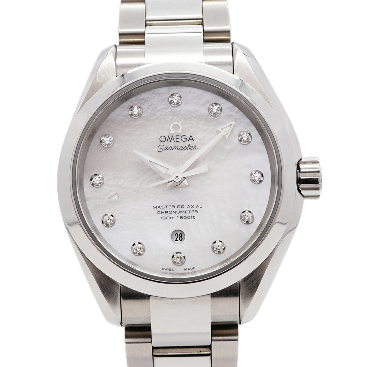 Pre-Owned Omega Seamaster Aqua Terra Diamond 231.10.34.20.55.002 White Dial Watch (Men's & Women's)