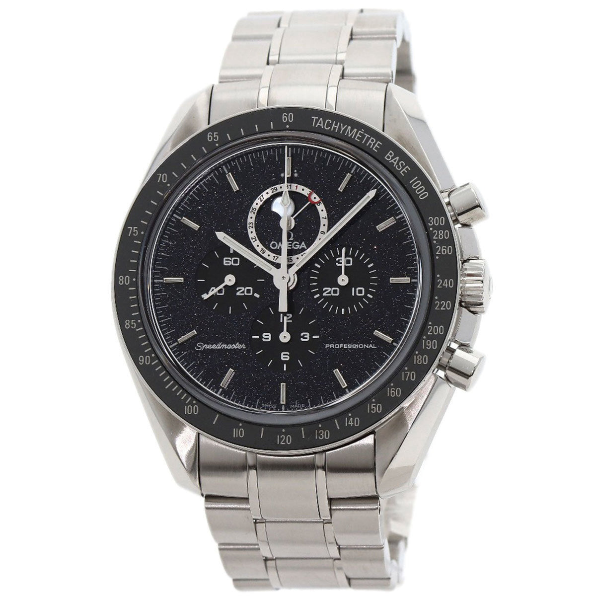 Gebrauchte OMEGA 311.33.44.32.01.001 Speedmaster Aventurine Mondphasenuhr Edelstahl SS Herren 