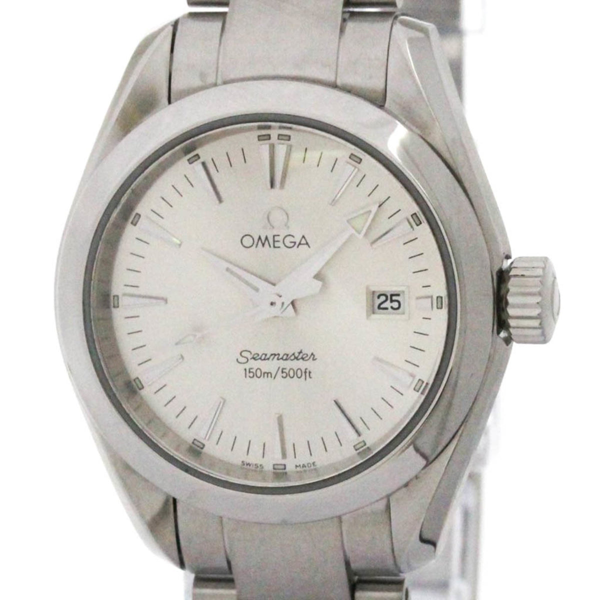 Pre-Owned OMEGA Seamaster Aqua Terra Steel Quartz Ladies Watch 2577.30 (???????)