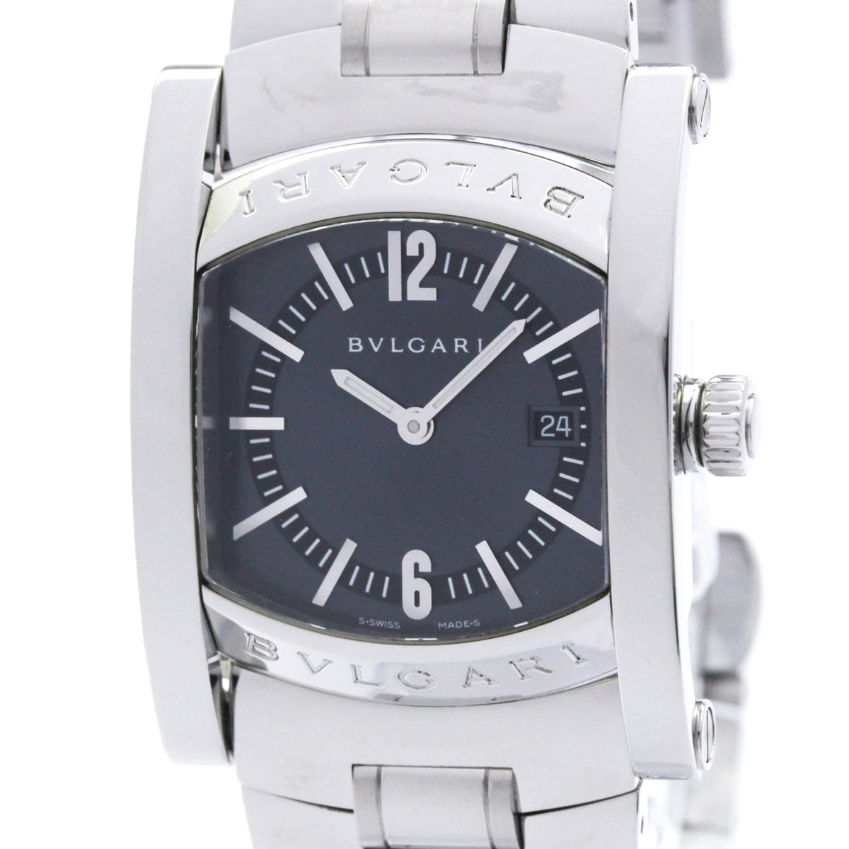 Pre-Owned BVLGARI Assioma Stainless Steel Quartz Unisex Watch AA39S Polished
