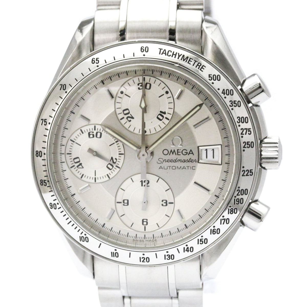Pre-Owned OMEGA Speedmaster Date Steel Automatic Mens Watch 3513.30 Polished
