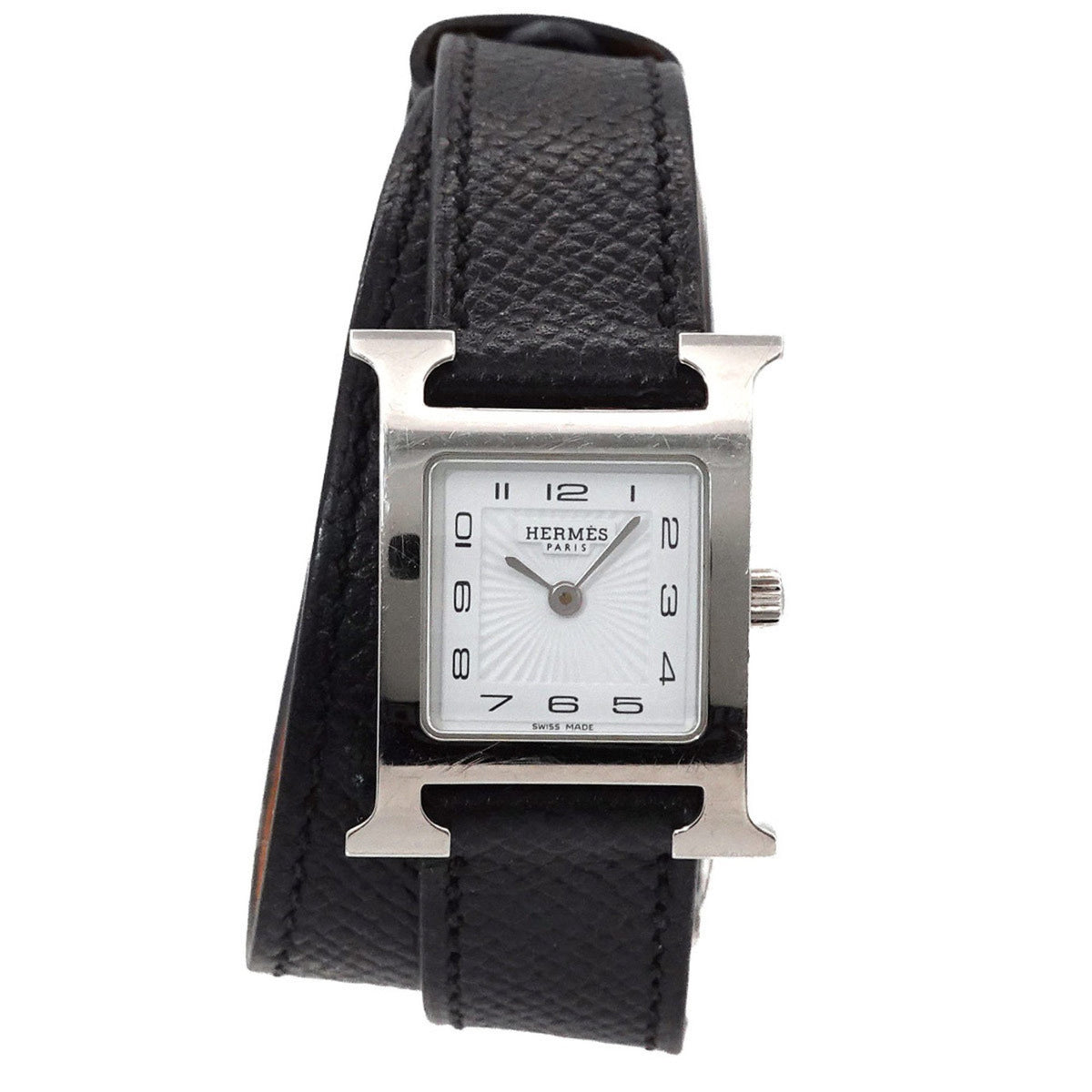 Gebrauchte Hermes HERMES H Uhr Double Tour HH1 210 Damen Weiß Quarz 