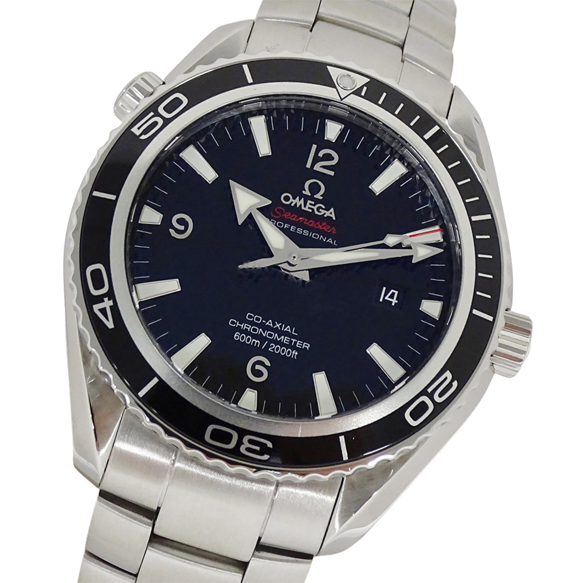 Pre-Owned OMEGA Seamaster Planet Ocean 007 222.30.46.20.01.001 Men's Watch, 600m, Limited Edition of 5,007 Pieces, Co-Axial Automatic, Stainless Steel, Silver/Black, Polished