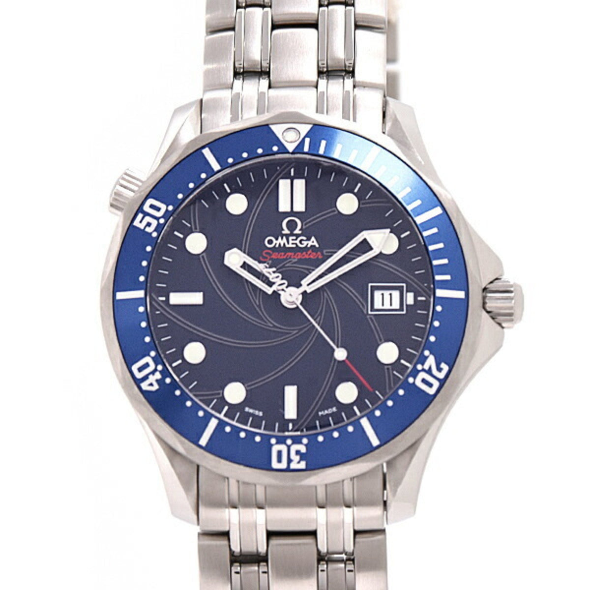 Gebrauchte OMEGA Herrenuhr Seamaster 300 007 James Bond Limitiert auf 10.007 Stück weltweit Automatik Blaues Zifferblatt Edelstahl SS 2226.80.00 