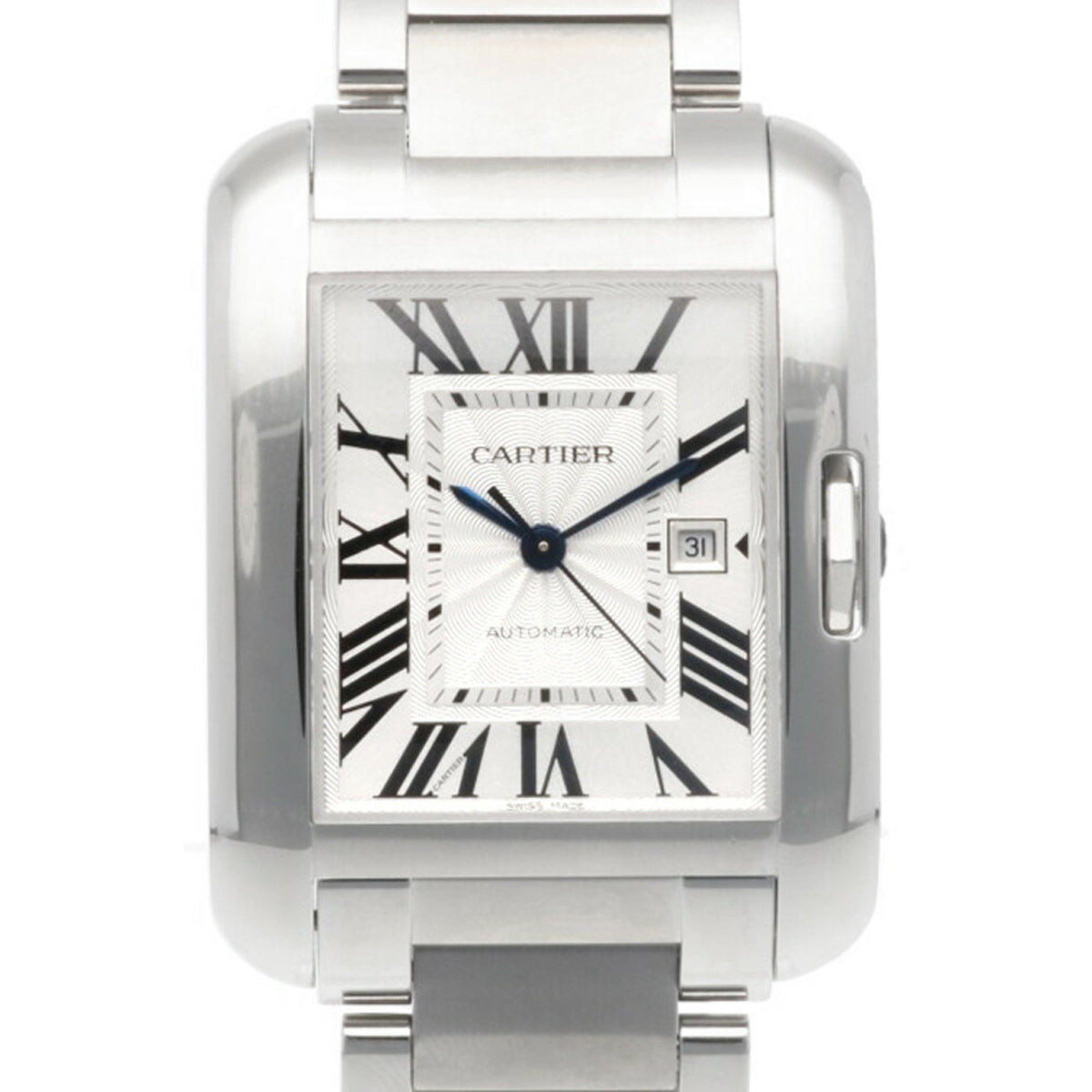 Gebrauchte Cartier Tank Anglaise Uhr, Edelstahl 3511, Automatik, Herren, CARTIER, Überholt 
