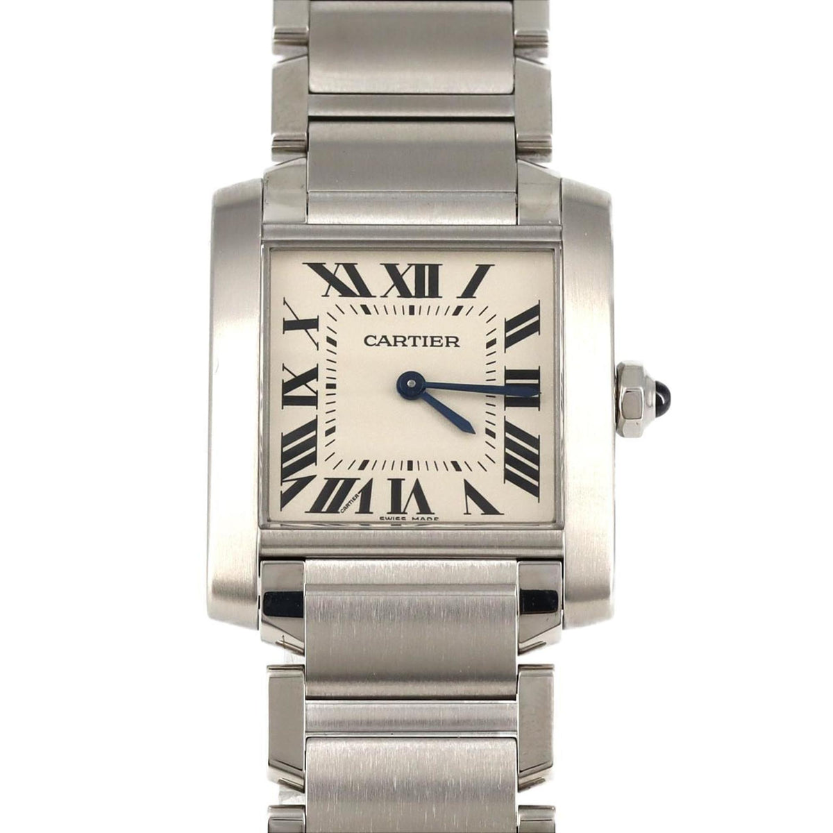 Gebrauchte Cartier Tank Francaise MM WSTA0005 SS Quarzuhr 