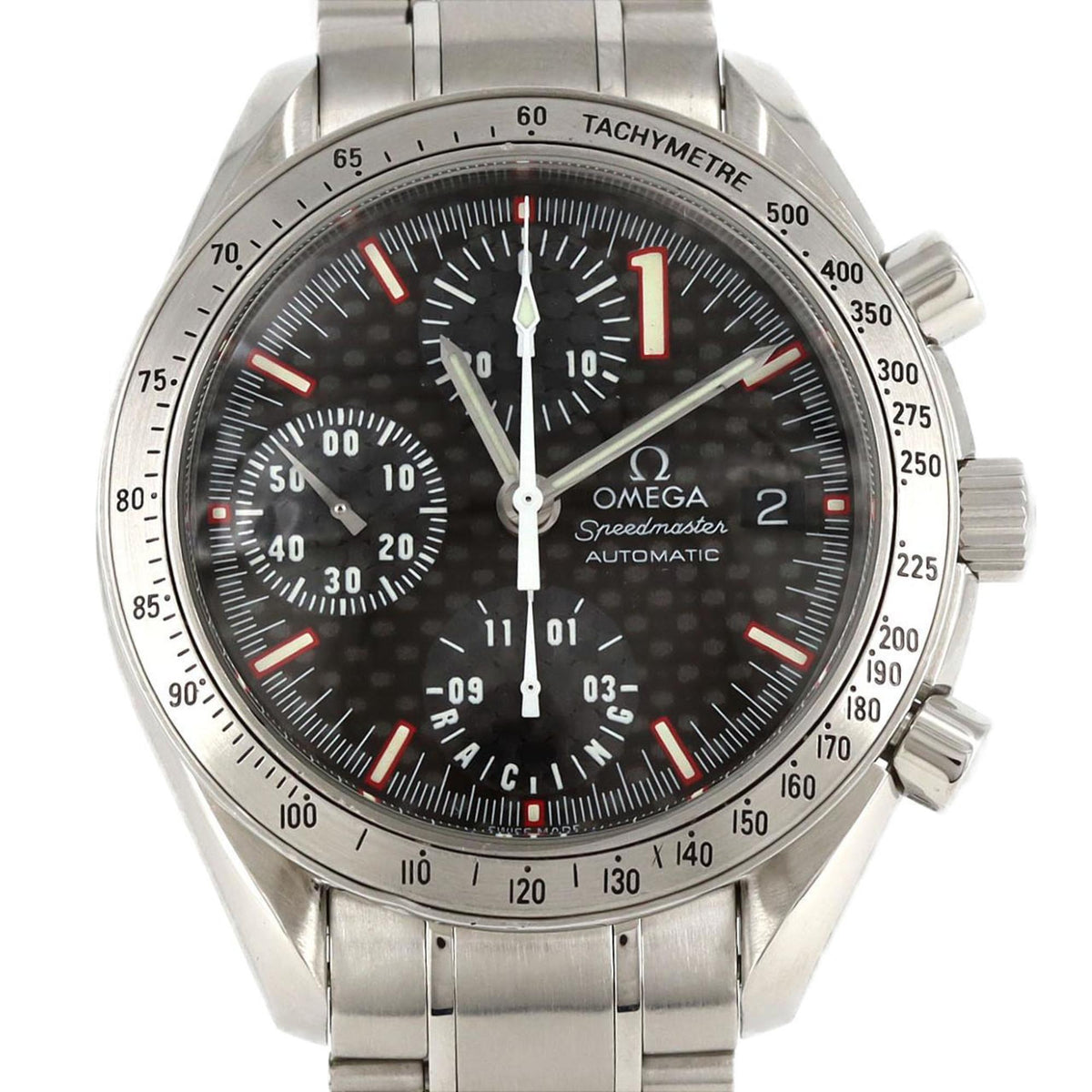 Gebrauchte OMEGA Speedmaster Racing Schumacher '02 LIMITED 3519.50 SS Armbanduhr Automatik 