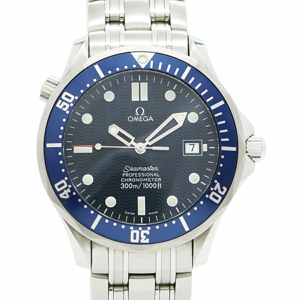 Pre-Owned Omega Seamaster 2531.80 Navy Dial Men's Watch