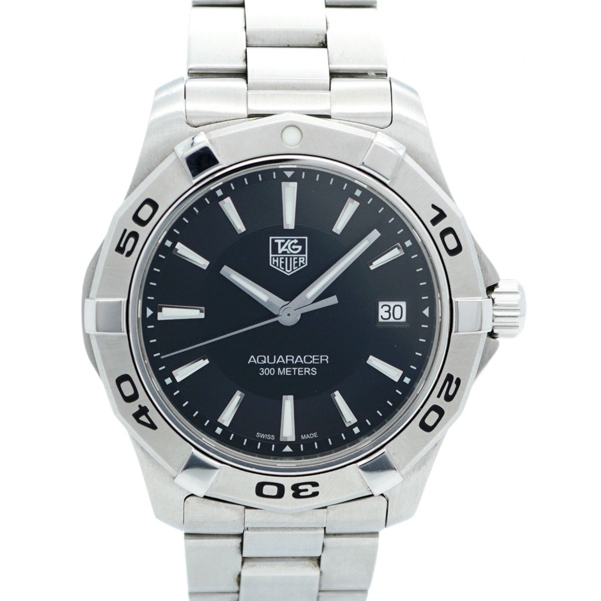 Pre-Owned Tag Heuer Aquaracer WAP1110 Black Dial Men's Watch