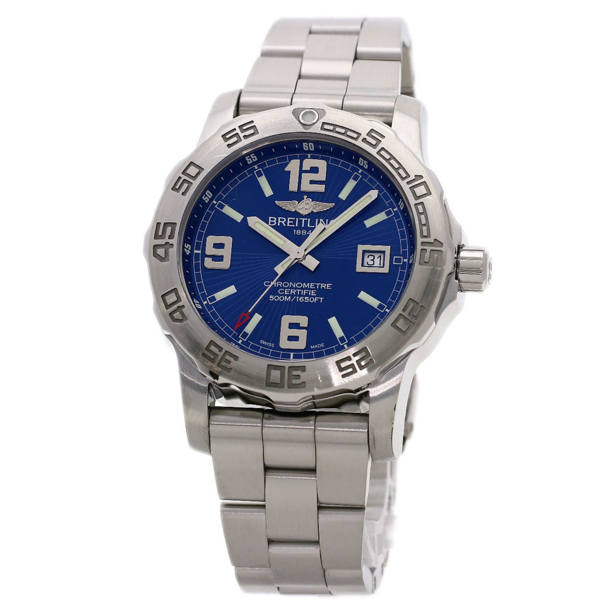 Gebrauchte Breitling A7438710 C849 Colt 44 Uhr Edelstahl SS Herren BREITLING 
