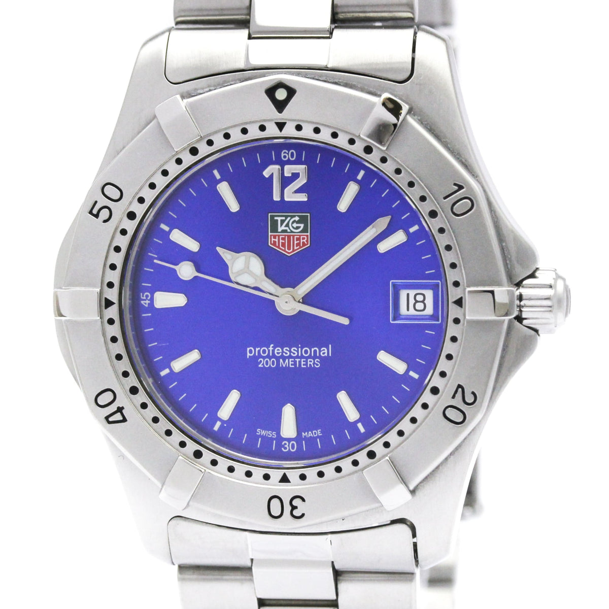 Pre-Owned TAG HEUER 2000 Classic Steel Quartz Mens Watch WK1116 Polished