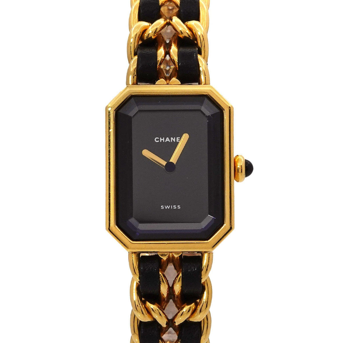 Pre-Owned CHANEL Premiere Women's Watch, Size L, H0001, Black and Gold, Quartz Movement