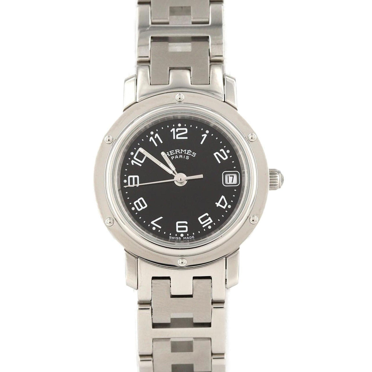 Pre-Owned Herm?s Clipper CL4.210 Stainless Steel Quartz Watch