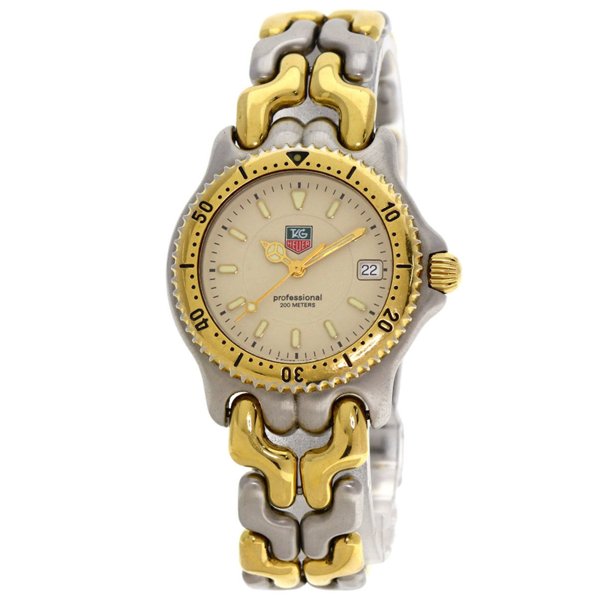 Pre-Owned TAG Heuer WG1221-K0 Cell Date Professional Watch in Stainless Steel/SSxGP for Boys