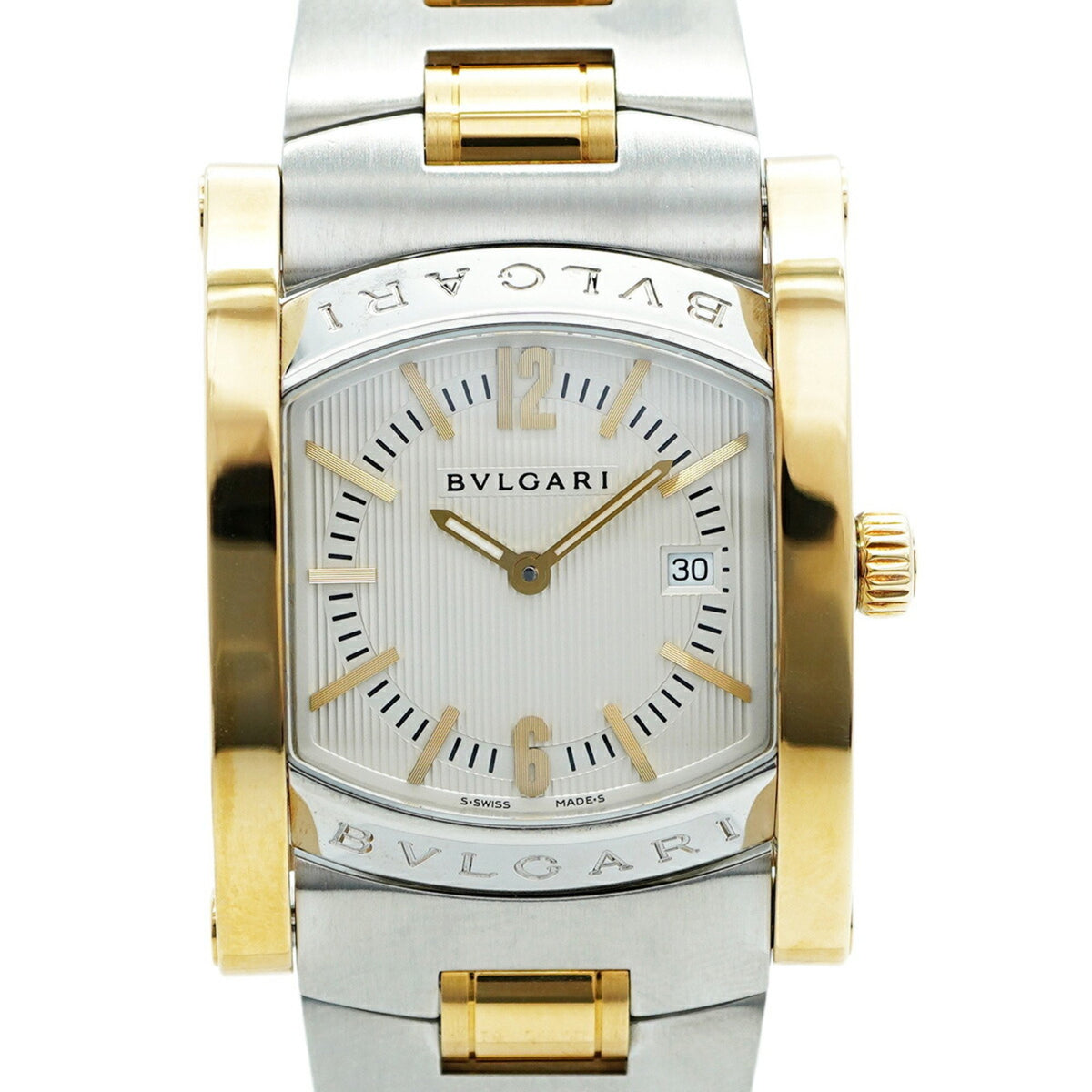 Pre-Owned Bvlgari Assioma AA39SG Ivory Dial Men's Watch