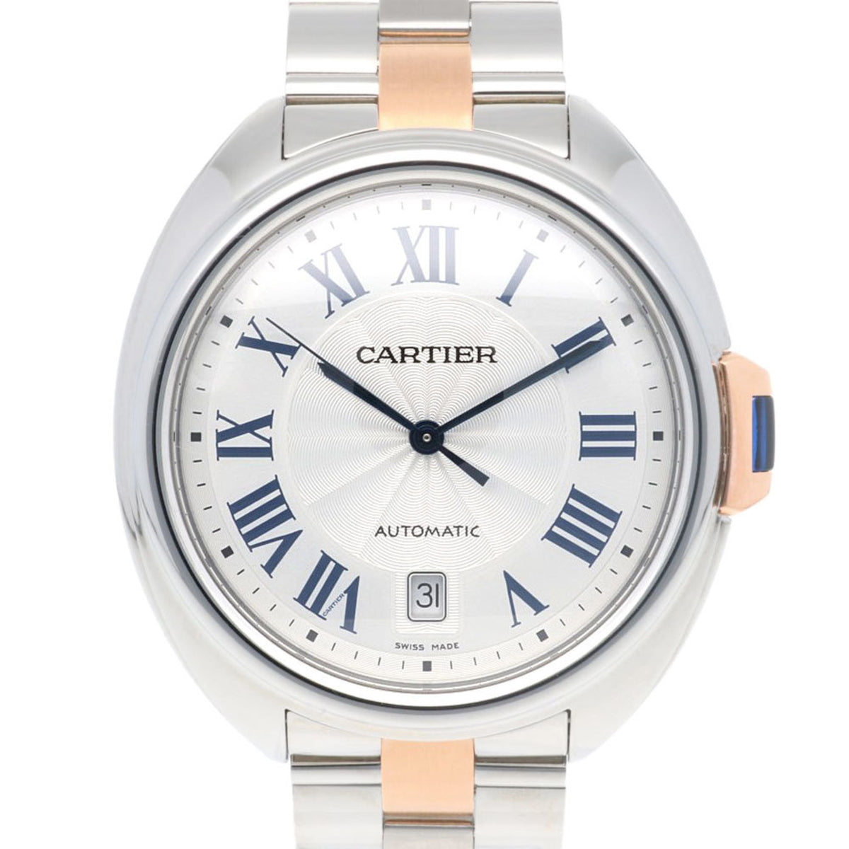 Gebrauchte Cartier Clé de Uhr Edelstahl 3850 Automatik Herren CARTIER Überholt 