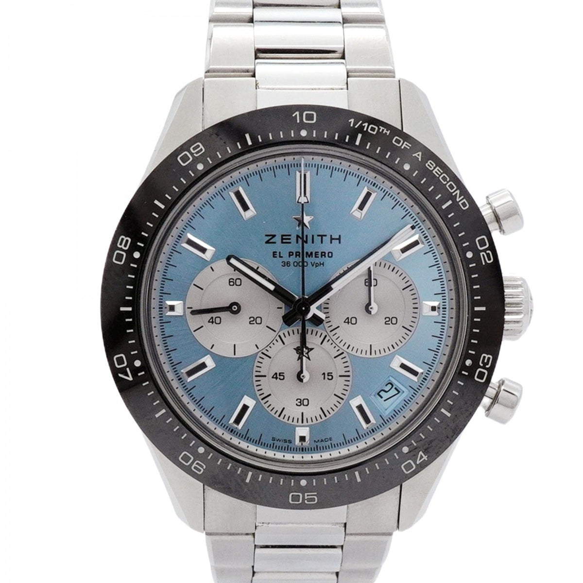 Pre-Owned Zenith Chronomaster Sports 03.3106.3600 55.M3100 Blue Dial Men's Watch