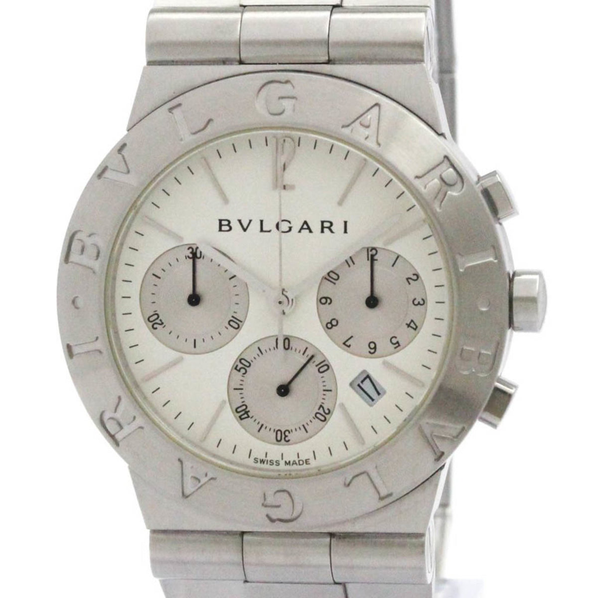 Pre-Owned BVLGARI Diagono Sport Chronograph Automatic Watch CH35S AUTO Polished