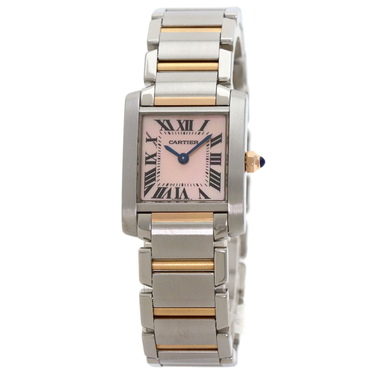 Gebrauchte Cartier W51027Q4 Tank Francaise SM Uhr Edelstahl SSxK18PG Damen CARTIER 