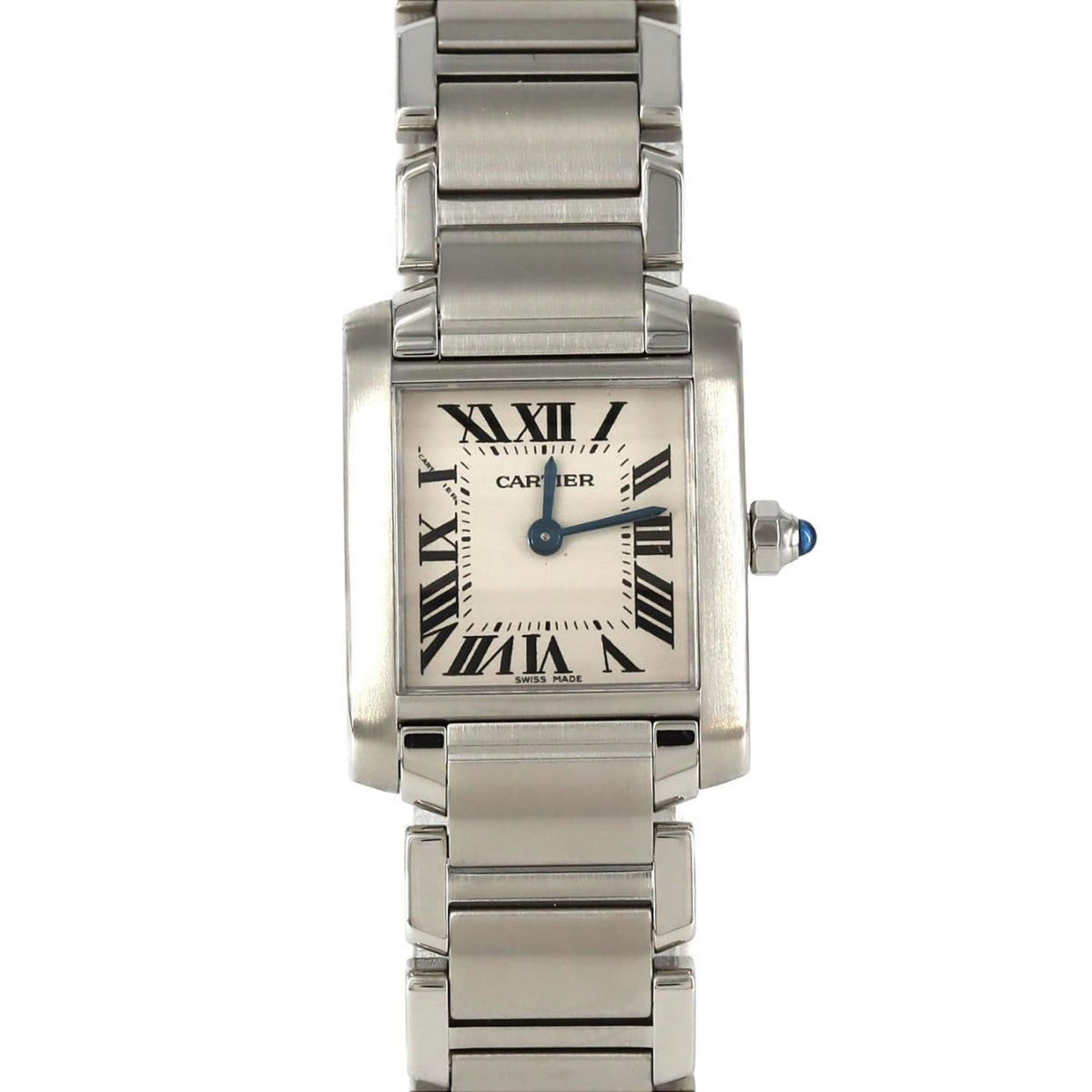 Pre-Owned Cartier Tank Fran?aise SM W51008Q3 Stainless Steel Quartz