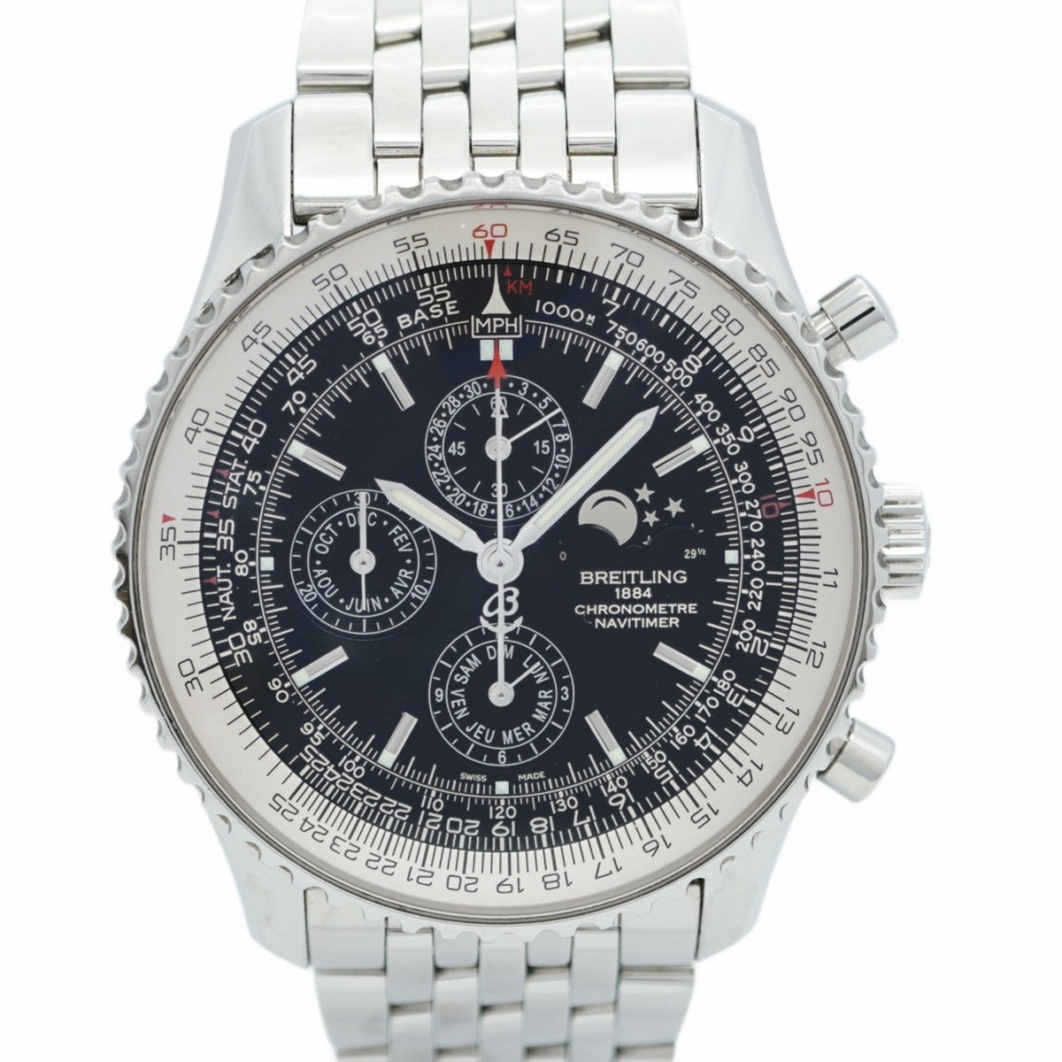 Pre-Owned Breitling Navitimer A19370 Black Dial Men's Watch