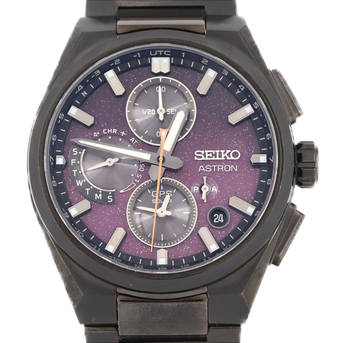 Pre-Owned Seiko Astron GPS Radio-Controlled Watch LIMITED 5X83-0AL0-1 SBXC171 TI Solar Quartz