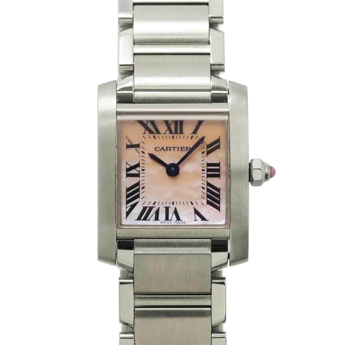 Pre-Owned Cartier Tank Francaise SM W51028Q3 Women's Watch, Pink Shell, Quartz Watch