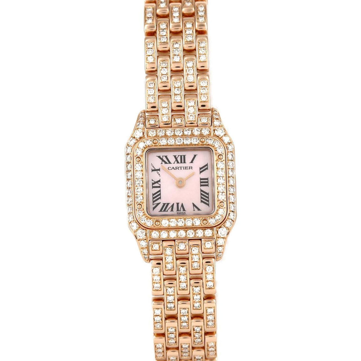 Pre-Owned Cartier Mini Panth?re PG 2D Bracelet D WF3149HK PG/RG Quartz Watch