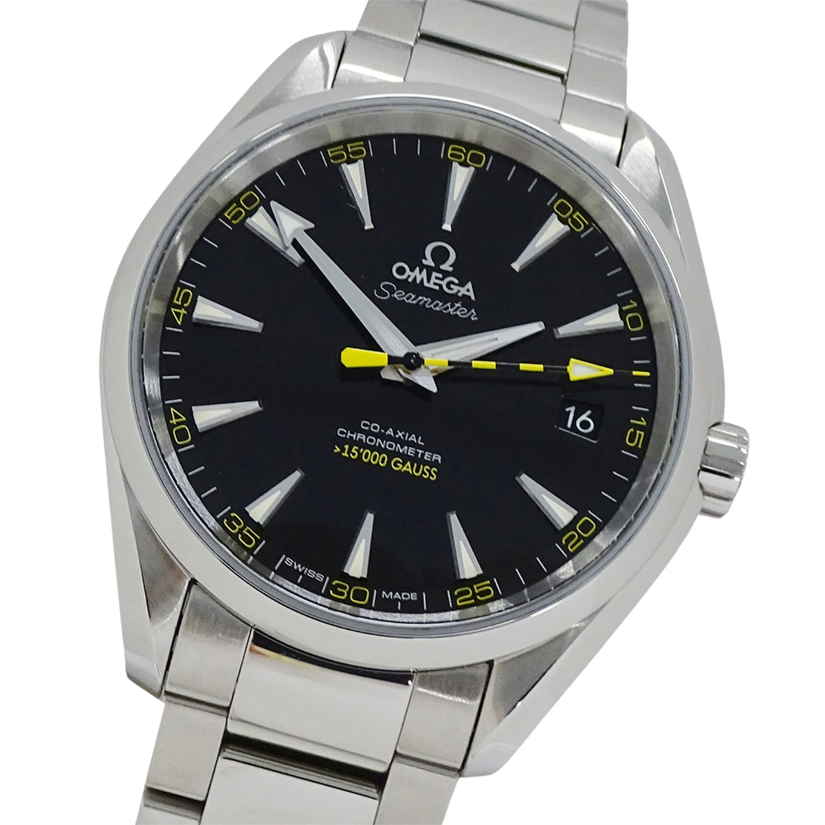 Pre-Owned Omega Seamaster Aqua Terra 231.10.42.21.01.002 Men's Watch, Brand Name, 15,000 Gauss, Date, Co-Axial Chronometer, Automatic Movement, Stainless Steel (SS), Polished.
