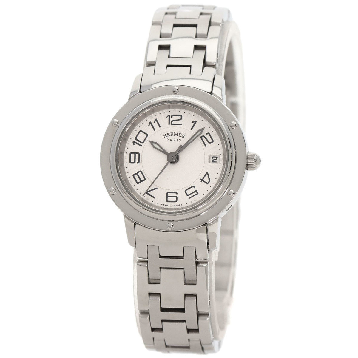 Gebrauchte Hermes CP1.210 Clipper Classic Uhr Edelstahl SS Damen 