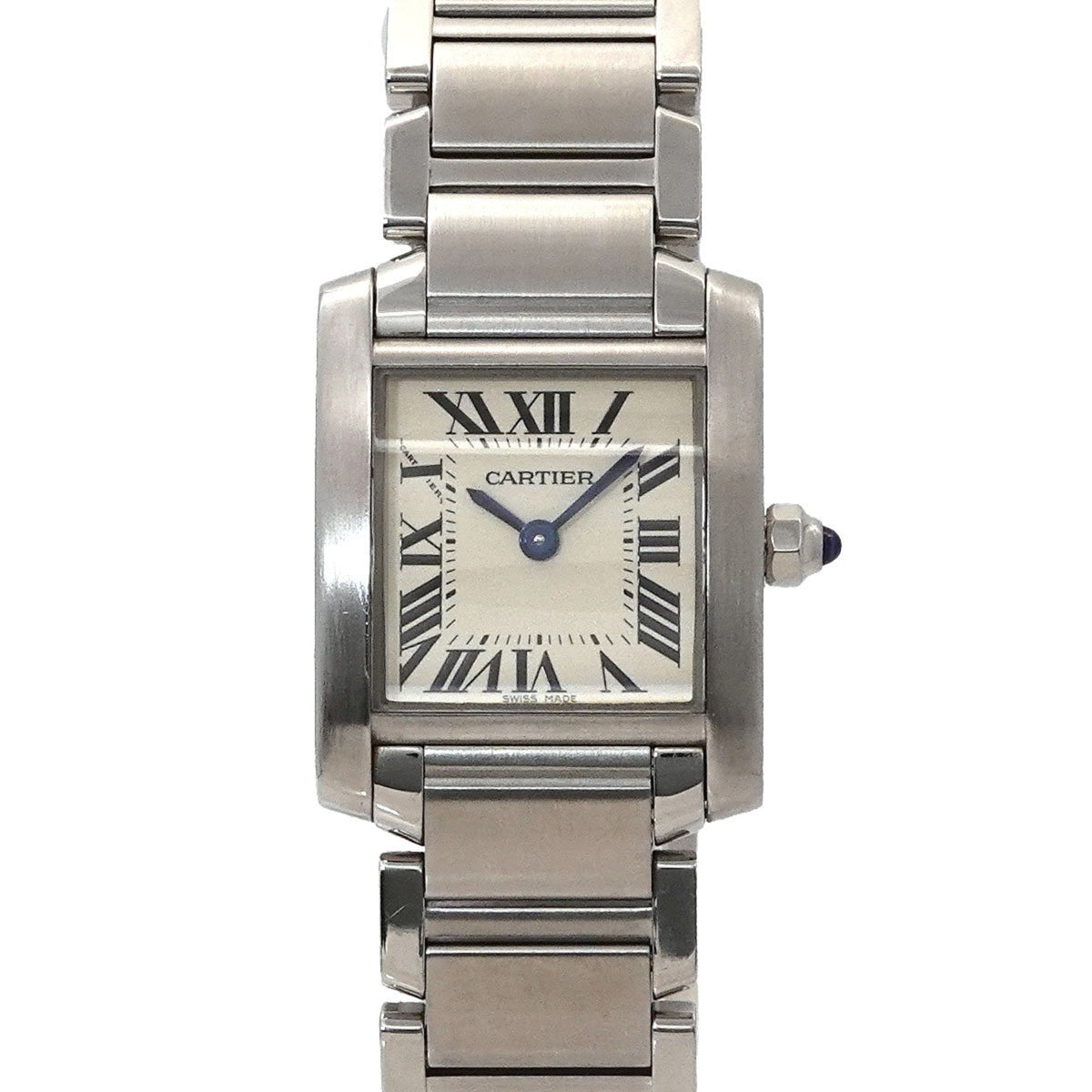Pre-Owned Cartier Tank Francaise SM W51008Q3 Women's Ivory Quartz Watch