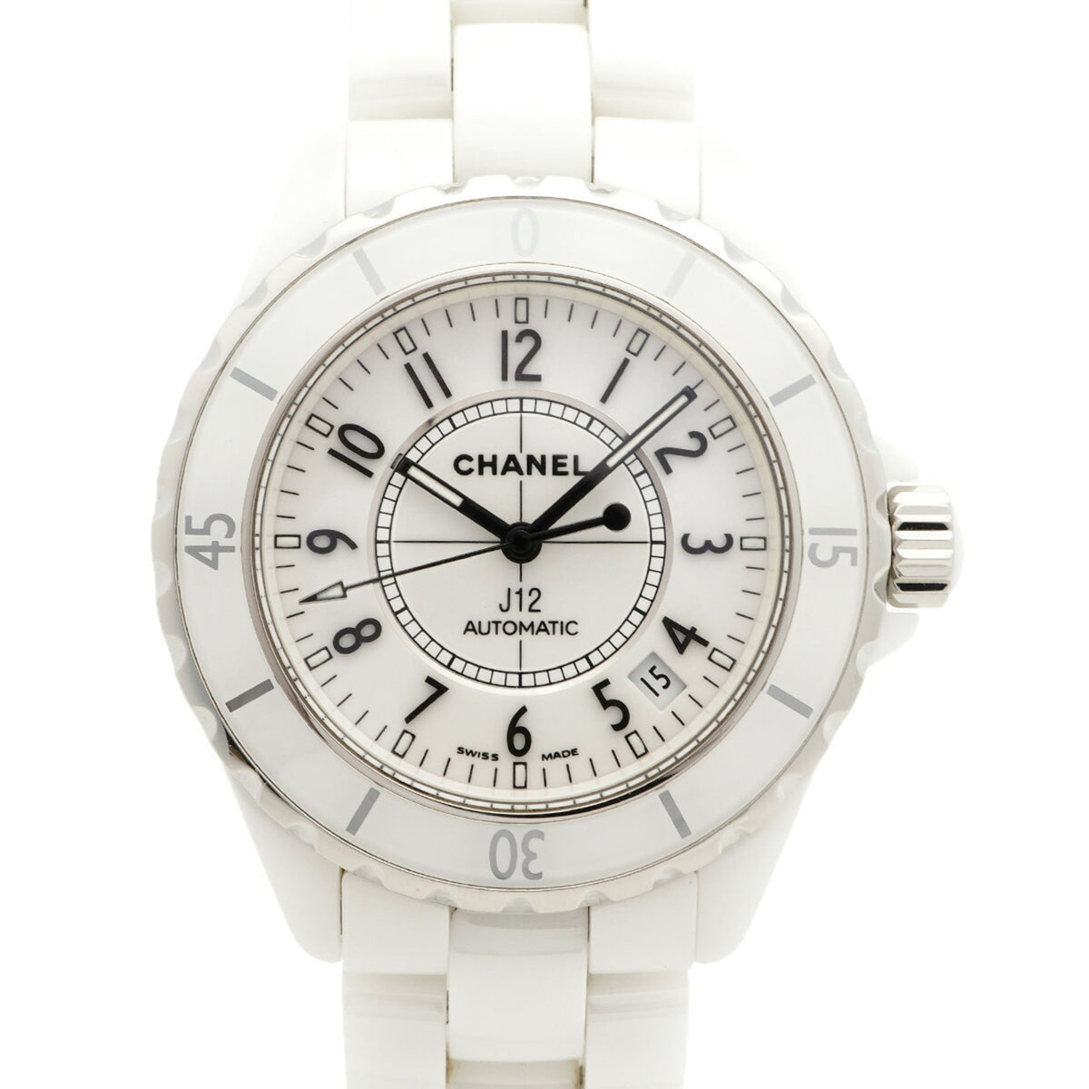 Pre-Owned Chanel J12 H0970 White Dial Men's Watch