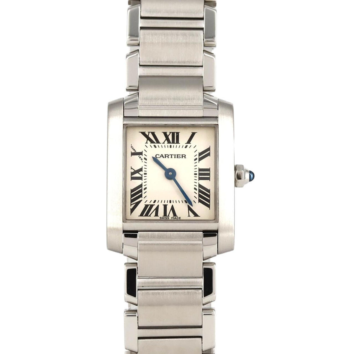 Gebrauchte Cartier Tank Francaise SM W51008Q3 SS Armbanduhr Quarz 