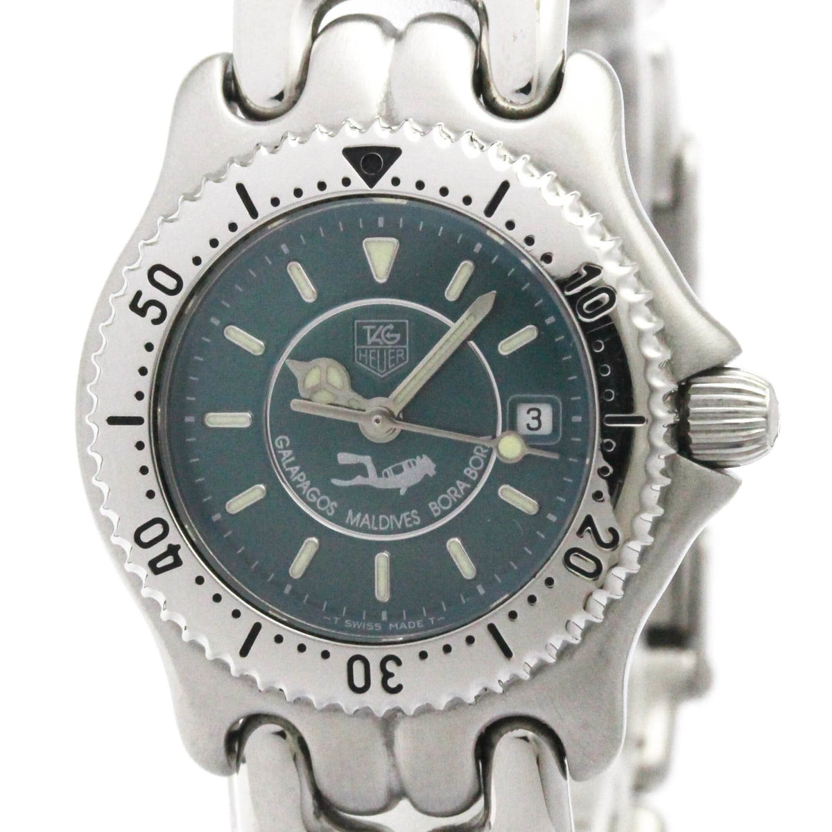 Pre-Owned TAG HEUER Sel Galapagos Maldives Bora Bora LTD Watch WG131K Polished